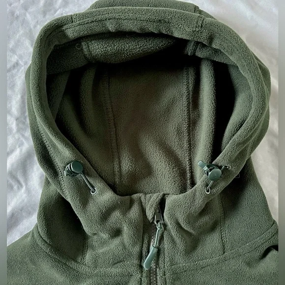 Baerskin Tactical Fleece Hoodie Jacket Men’s Large Green Full Zip Pockets - Picture 5 of 9